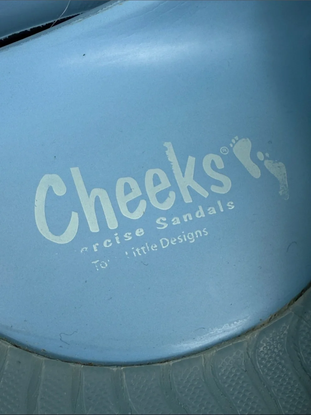 Cheeks Exercise Recovery Slides Sandals Powder Blue size 8 - Picture 5 of 9